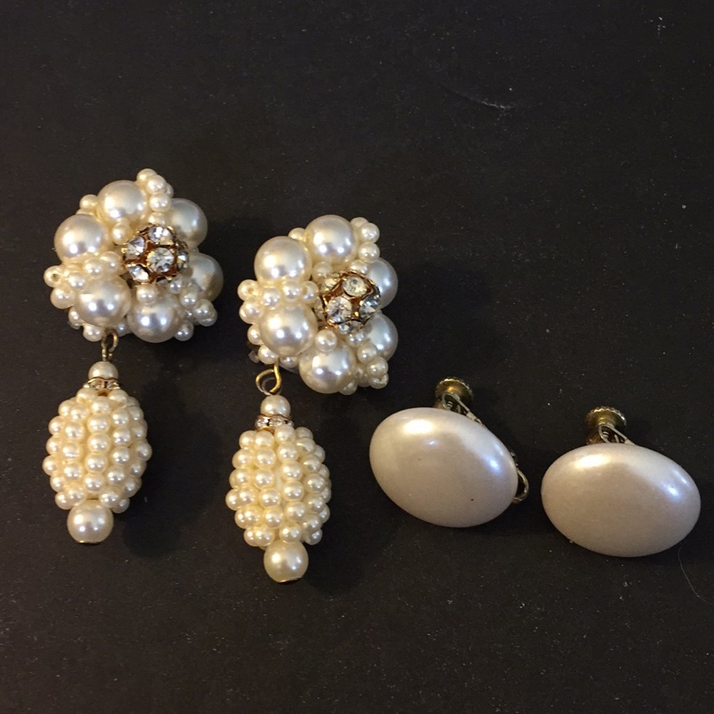 Vintage clip on earrings.